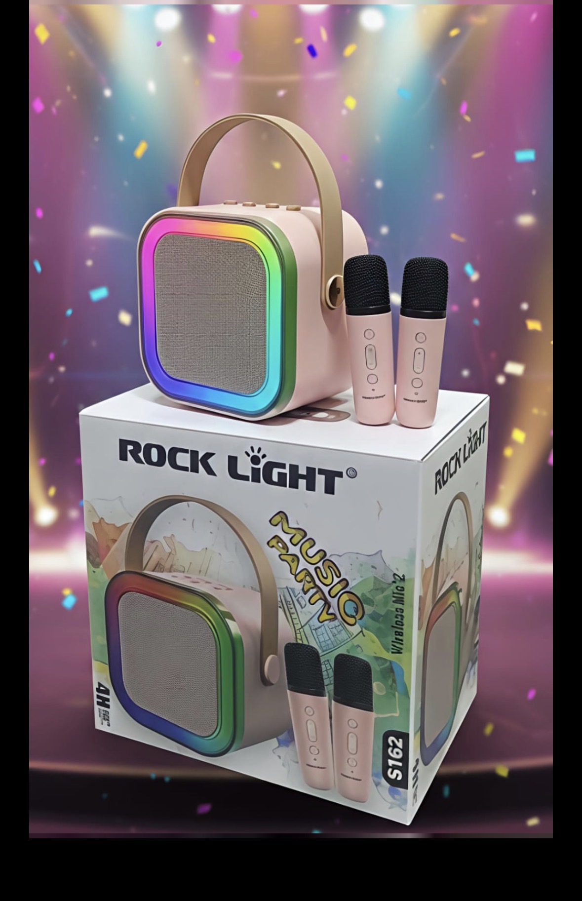 Rocklight Bluetooth Speaker with 2 Mic Set for Kids