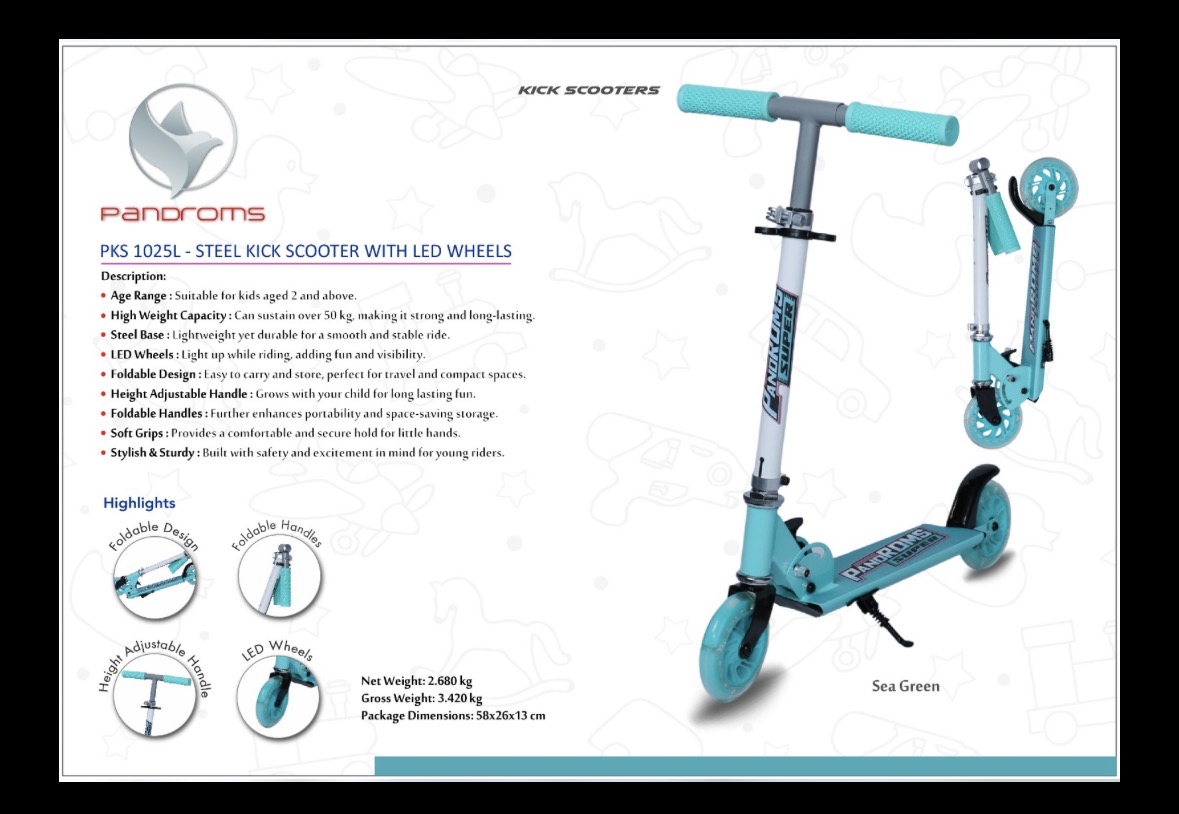 Kids 2 Tyre Scooty with lights in Wheel
