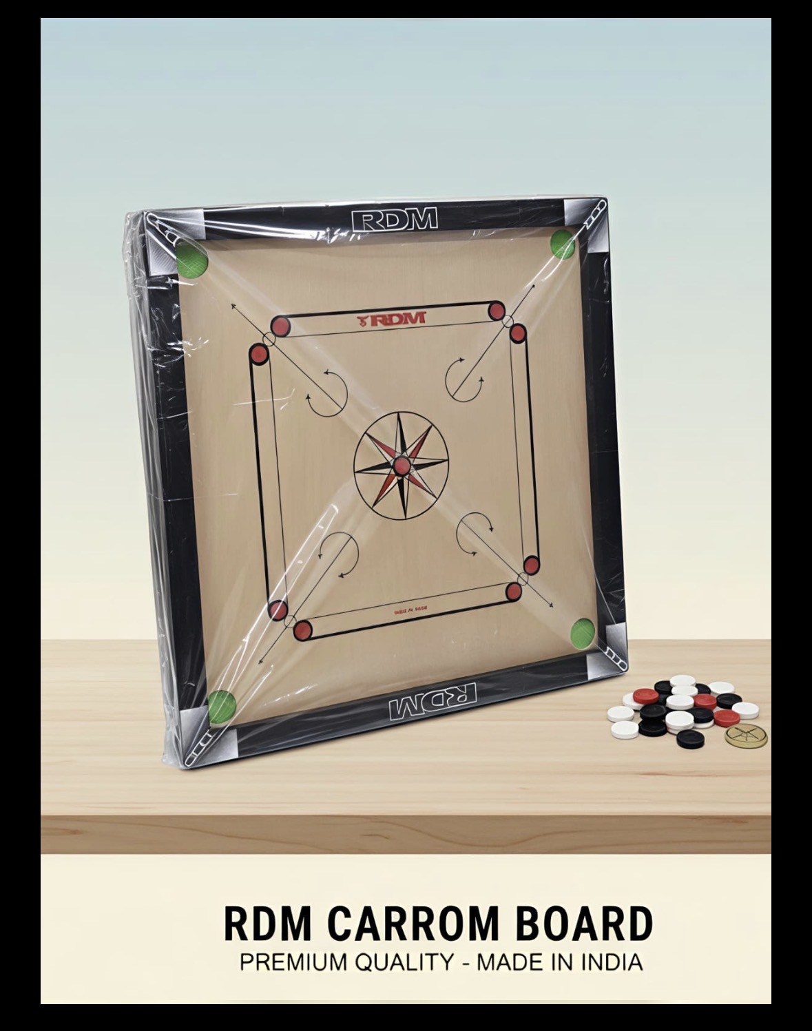 RDM Carrom Board Medium Size 26*26