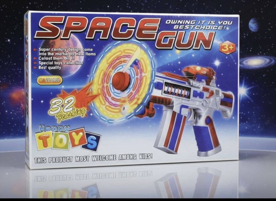 Space Gun Fan Musical Toy