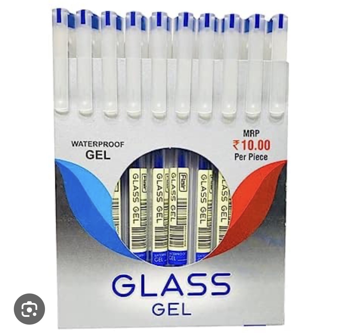 Flairs Glass gel - Blue Gel Pens
