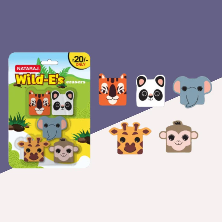 Wild Life erasers (Nataraj)
