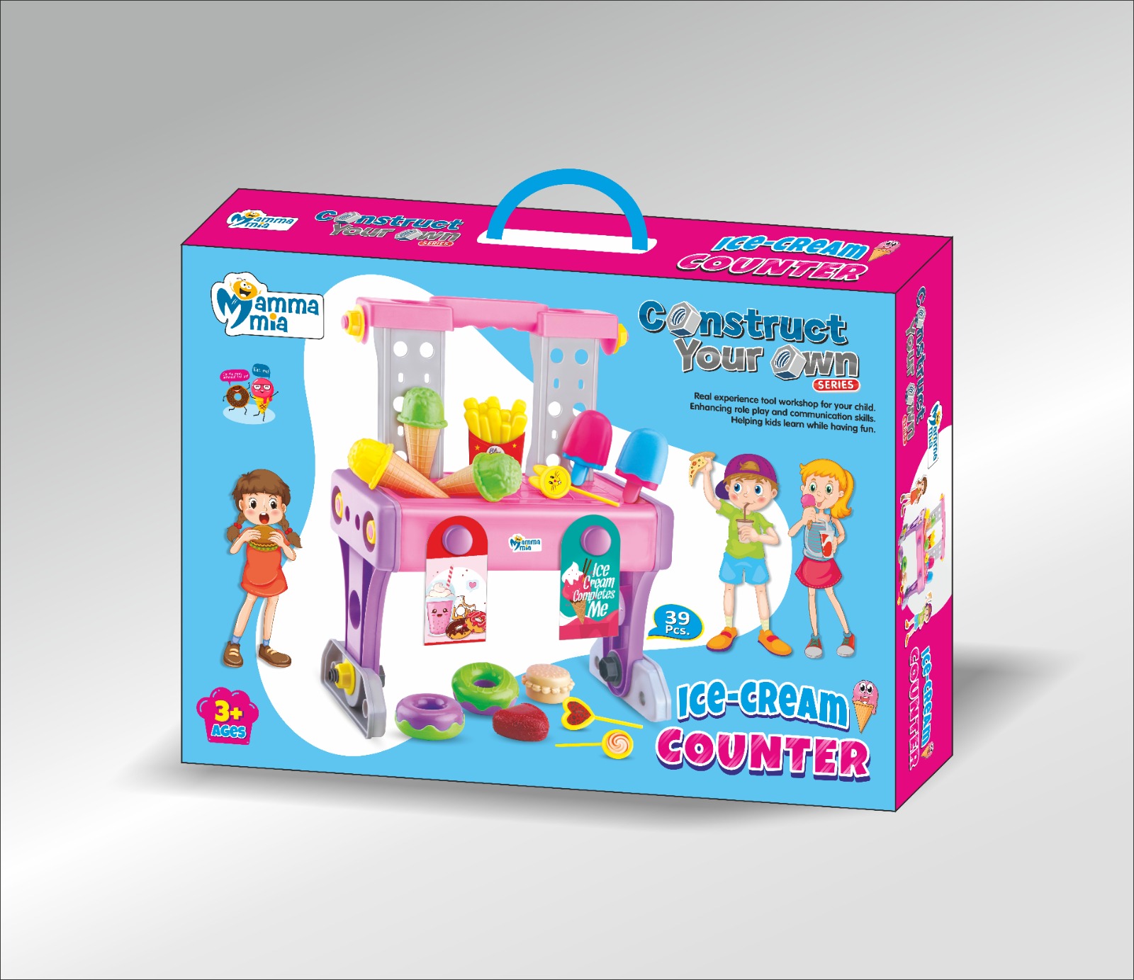 Construct Own Ice Cream Counter Multicolor - 39 Pieces