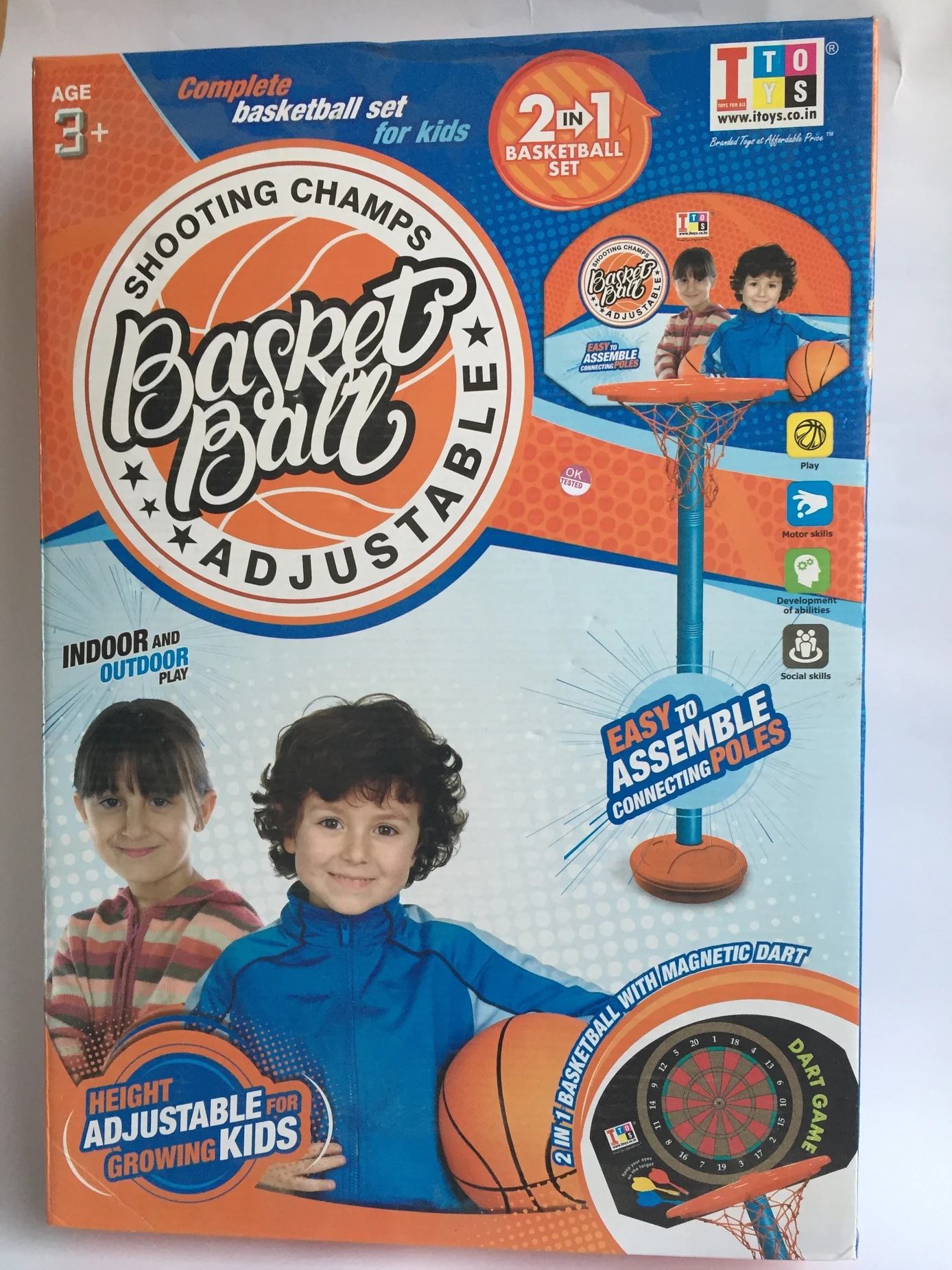 Itoys Standing Basket Ball Set