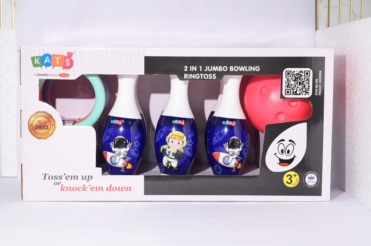 Simarr Kats 2 In 1 Jumbo Ring Toss & Bowling Set