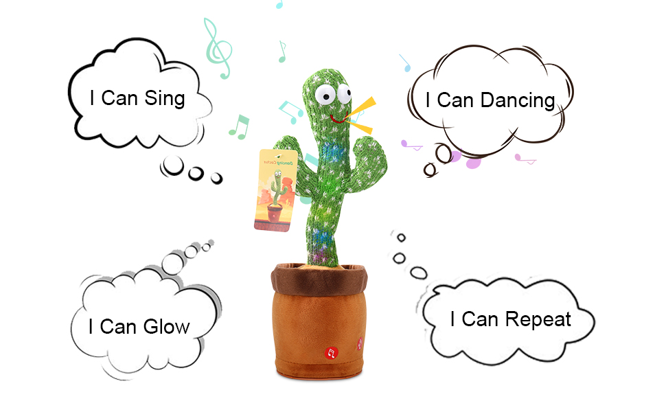 Dancing Cactus Toy Chargeable for 1yr+