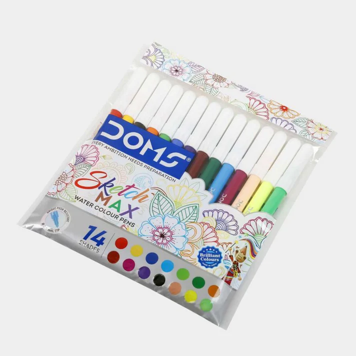 Doms Sketch Max Water Colour Pens - 14 Shades