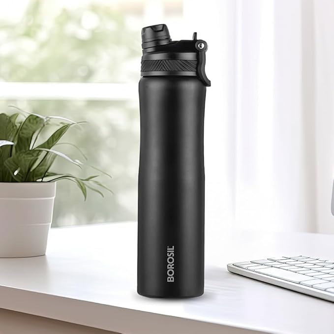 Borosil 800ml Duo Sport Stainless Steel Bottle - Water Bottle - Hot & Cold