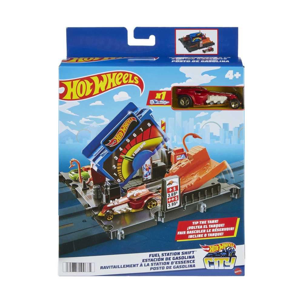 Hot Wheels City Gas Station Playset with 1 Car