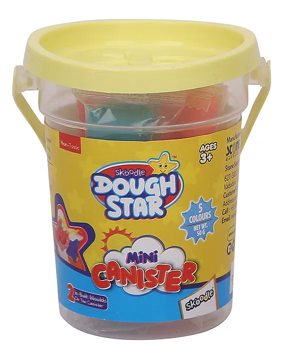Skoodle Dough Star Clay Mini Canister playset - Multicolor