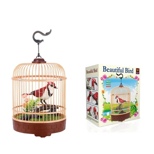 Singing Chirping Bird In Cage - Realistic Sounds and Movements