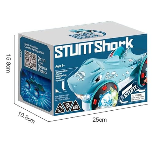 Car Toy, Stunt Shark Car, Electric Toy with Lights & Sounds