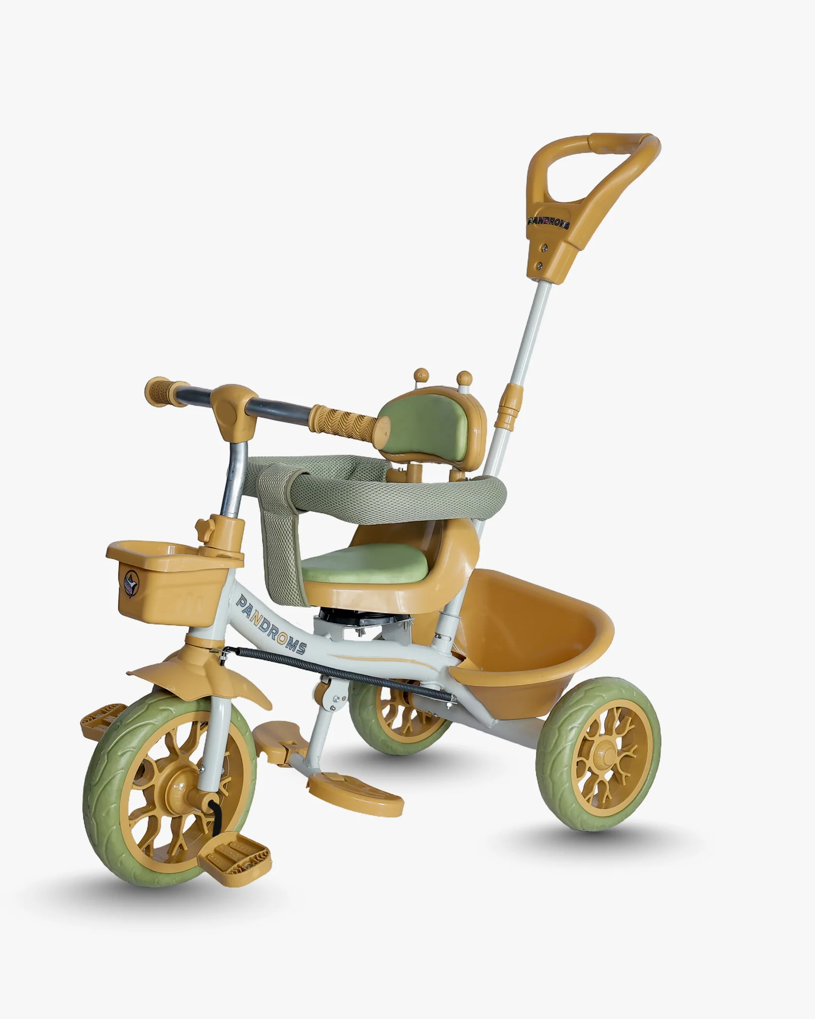 Kids Tricycle With Harness, English Colours - Pandroms
